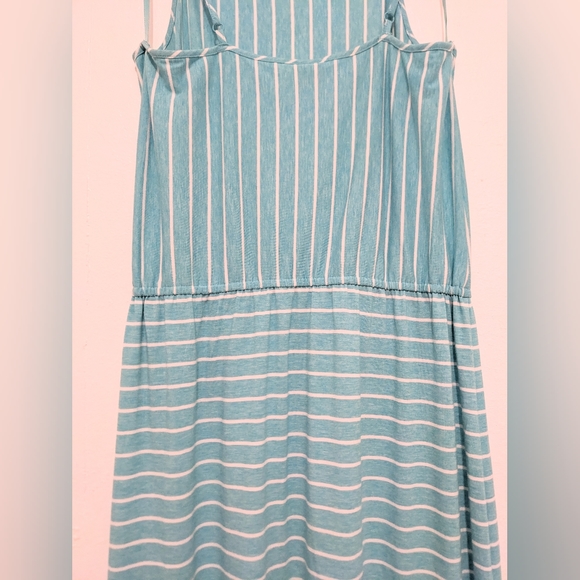 MERONA, Striped Maxi dress, Adjustable straps, Elastic Waistband. Size Large. - Picture 4 of 6